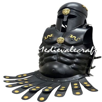 Medieval Armour Roman Muscle Armor Cuirass with Greek Corinthian Helmet Knight Costume