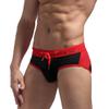 BRAVE PERSON Men's Sexy Color Matching Beach Swimwear Sport Shorts Swim Briefs B1135 (XL, Black -) view 2