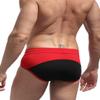 BRAVE PERSON Men's Sexy Color Matching Beach Swimwear Sport Shorts Swim Briefs B1135 (XL, Black -) view 3