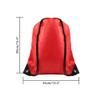 FEPITO 22 Pack Drawstring Bags String Backpack Bulk School Backpacks for Gym Traveling (Red) view 2