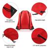 FEPITO 22 Pack Drawstring Bags String Backpack Bulk School Backpacks for Gym Traveling (Red) view 3