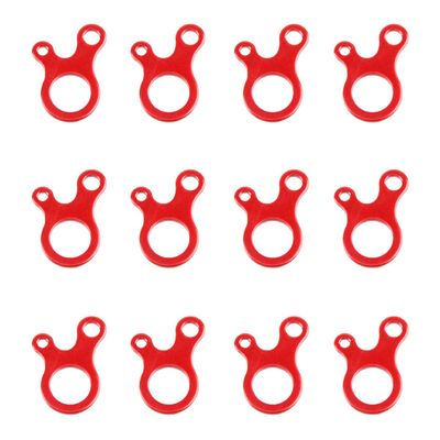 Azarxis Aluminum Alloy Paracord Tensioners Rope Adjuster, Ultralight Strong Tent Guyline Cord Adjuster Wind Rope Buckle (Red (Snail Shape) - 12 Pack)