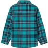 SANGTREE Girls' Long Sleeves Button Down Plaid Flannel Shirt Blouse for Children Little and Big Girls, Sea Blue Plaid, 8-9 Years = Tag 150 view 3