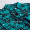 SANGTREE Girls' Long Sleeves Button Down Plaid Flannel Shirt Blouse for Children Little and Big Girls, Sea Blue Plaid, 8-9 Years = Tag 150 view 4