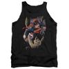 Trevco Superman Orbit Unisex Adult Tank Top for Men and Women, 2X-Large Black view 1