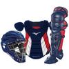 Mizuno Samurai Adult Baseball Boxed Catcher's Gear Set , Navy-Red, 16" Men's Adult