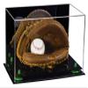 Better Display Cases Acrylic Baseball Catchers Glove Display Case with Mirror and Green Risers (A011/V16) view 1