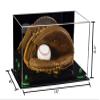 Better Display Cases Acrylic Baseball Catchers Glove Display Case with Mirror and Green Risers (A011/V16) view 2