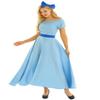 iiniim Women's Adult Elegant Princess Dress Costume Halloween Cosplay Fancy Party Maxi Dress with Bow Clip Light Blue Small view 2