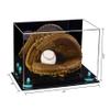 Better Display Cases Acrylic Baseball Catchers Glove Display Case with Mirror and Blue Risers (A011/V16) view 2