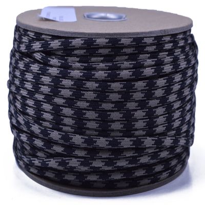 10', 25', 50', 100, 250', 1000' Hanks of Parachute 550 Cord Type III 7 Strand Paracord - Obsidian - 250 Foot Spools