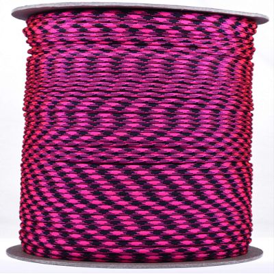 10', 25', 50', 100, 250', 1000' Hanks of Parachute 550 Cord Type III 7 Strand Paracord - Rose Noche - 1000 Foot Spools