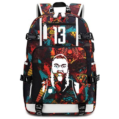 FANwenfeng Basketball Player J-Harden Luminous Backpack Travel Daypacks Fans Bag for Men Women (Style 2)
