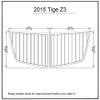 2015 Tige Z3 Swim Platform Pad 6mm Boat EVA Teak Decking 1/4" 6mm (Dark Grey with Black Lines) view 1
