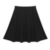 Freebily Big Girls Modest Mid-Knee Length Skater Skirt Lightweight Stretchy Full A-Line Pleated School Uniform Dress Black 8 view 1