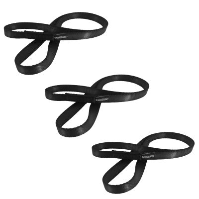 NewDoar 16mm Climbing Sling UIAA CE Certified,23KN EN566 Certified,Climbing Utility Cord Rock Climbing,Creating Anchors System,Rappelling Gear,Perfect for Tree Work(Black 71" 3pcs)
