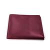 fortunatever Mens Solid Satin Pocket Square(Burgundy Red) view 3