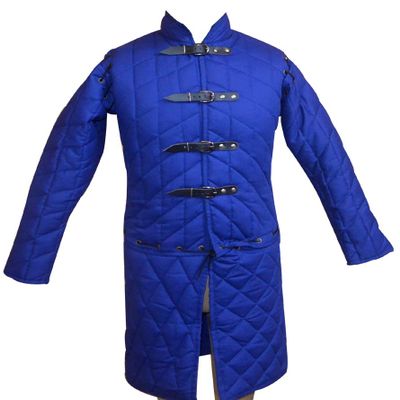Medieval Arthur Full Sleeve Gambeson with Tasset ABS (Red, L-Upto Chest 44 Inch)