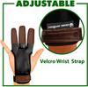KESHES Archery Glove Finger Tab Accessories - Leather Gloves for Recurve & Compound Bow - Three Finger Guard for Men Women & Youth view 4