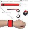 AMNQUERXUS LED Slap Bracelets Light Up Armbands Glow in The Dark Fashing Wristbands Wrist Bands Safety Reflective Running Gear for Runners Walkers Walking Jogging, Fits Men Women (2-Red) view 3