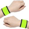 LED Slap Bracelets Light Up Armbands Glow in The Dark Fashing Wristbands Wrist Bands Safety Reflective Running Gear Lights for Runners Walkers Walking Joggers Jogging, Fits Men Women Kids (2-Yellow) view 1