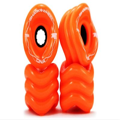 Shark Wheel 72mm 78a Longboard Cruising Wheels, DNA Formula, Set of 4 Wheels (Orange, 72mm)