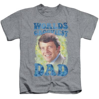 The Brady Bunch Boys T-Shirt Worlds Grooviest Dad Athletic Heather, 7