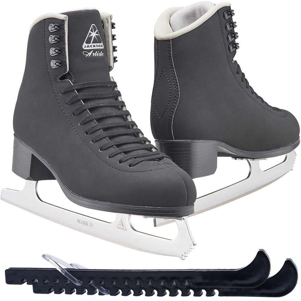 Jackson Ultima JS1792 Men's Ice Skates/Width: Medium (C/M) / Size: Adult 10 Bundle with Skate Guards