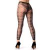 Abberrki Women High Waist Fishnet Footless Leggings Flower Pattern Footless Tights (Black # 3) view 3