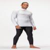 DEVOPS 3 Pack Men's Athletic Turtle Neck Long Sleeve Compression Shirts (Small, White/White/White) view 4