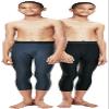 DEVOPS Boys 2-Pack 3/4 Compression Tights Sport Leggings Pants (Large, Black/Charcoal) view 1