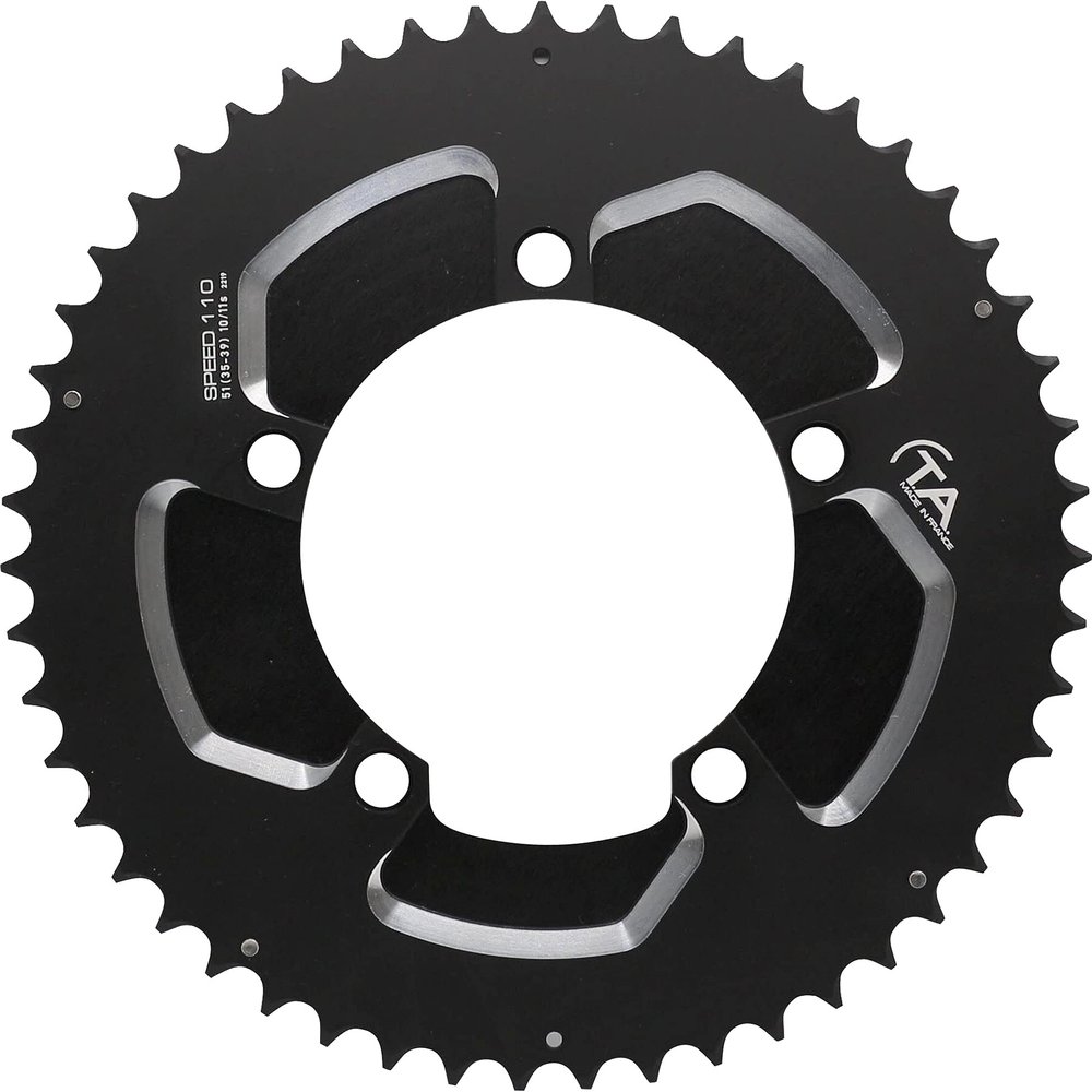 Spcialits TA Unisex's 2 110PCD 10/11 Speed Chainring, Matt Black, 53 T