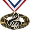 Custom Music Medals, 2 1/4" Shieldz Music Award Medal with Free Engraving 50 Pack view 1