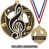 Custom Music Medals, 2 1/4" Shieldz Music Award Medal with Free Engraving 50 Pack view 2