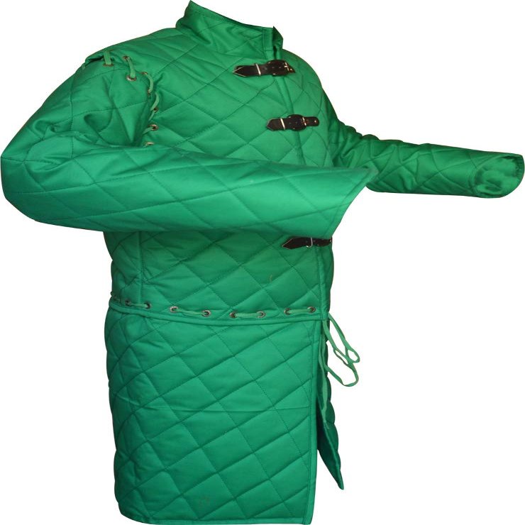 Medieval Arthur Full Sleeve Gambeson with Tasset ABS (Yellow, M-Upto Chest 39 Inch)