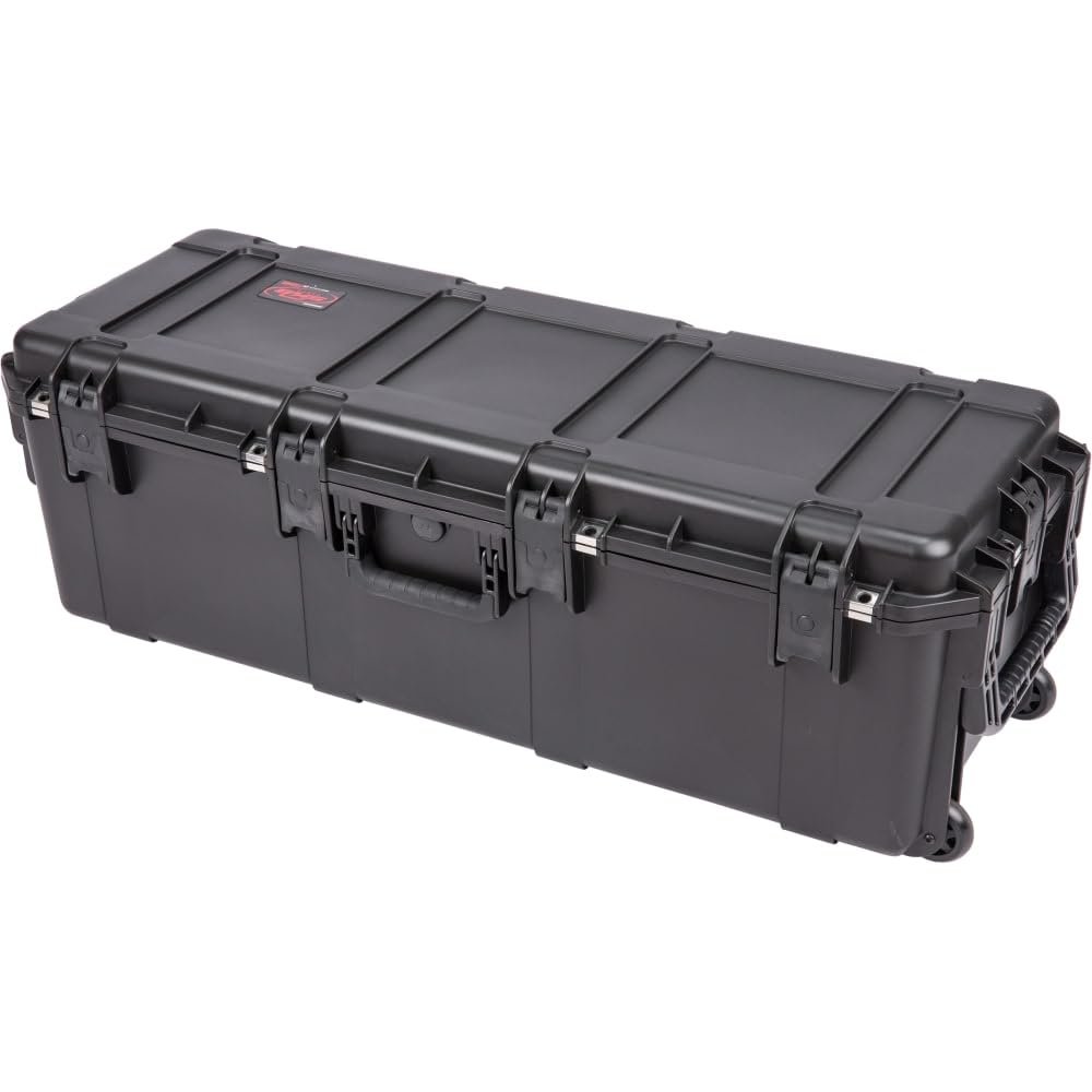 SKB Cases 3i-3913-12BL iSeries 3913-12 Waterproof Utility Case with Layered Foam, in-line Skate Style Wheels for Easy Transport, Molded-in Hinges for Added Protection, Trigger Release Latch System