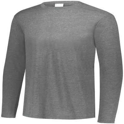 Augusta Sportswear Boys Tri-Blend Long Sleeve Crew, Grey Heather, S