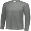 Augusta Sportswear Boys Tri-Blend Long Sleeve Crew, Grey Heather, S view 1