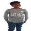 Augusta Sportswear Boys Tri-Blend Long Sleeve Crew, Grey Heather, S view 2