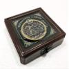 Antique Nautical Magnetic Compass 3" Brass Navigation Pocket Silver Dial Compass with Wooden Box view 3