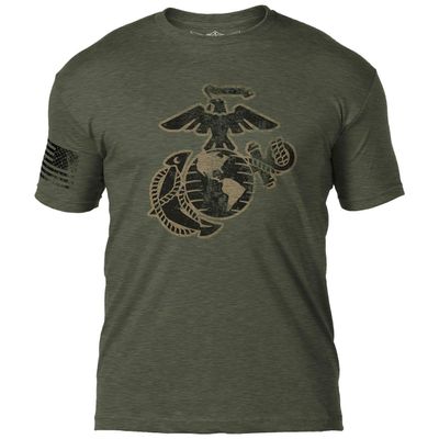 7.62 Design USMC Eagle Globe & Anchor Men's T-Shirt Medium Heather Green