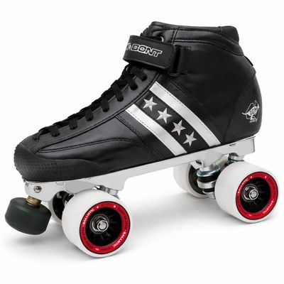 Bont Quadstar Carbon Roller Derby Skates Package with Aluminum Plate & Ballistic Wheels (8/41)