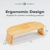Mindful Modern Folding Meditation Bench - Bamboo Kneeling Stool with Locking Magnetic Hinges - Portable Cross Legged Folding Seiza Chair w/Travel Bag view 2