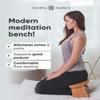 Mindful Modern Folding Meditation Bench - Bamboo Kneeling Stool with Locking Magnetic Hinges - Portable Cross Legged Folding Seiza Chair w/Travel Bag view 3