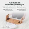 Mindful Modern Folding Meditation Bench - Bamboo Kneeling Stool with Locking Magnetic Hinges - Portable Cross Legged Folding Seiza Chair w/Travel Bag view 4