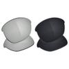 Galvanic Replacement Lenses for Oakley Half Jacket 2.0 OO9144 | Half Jacket 2.0 Asian Fit OO9153 Sunglasses - Chrome + Black Polarized - Combo Pack view 1