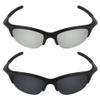 Galvanic Replacement Lenses for Oakley Half Jacket 2.0 OO9144 | Half Jacket 2.0 Asian Fit OO9153 Sunglasses - Chrome + Black Polarized - Combo Pack view 2