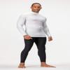 DEVOPS 3 Pack Men's Athletic Turtle Neck Long Sleeve Compression Shirts (2X-Large, Black/Blue/White) view 2