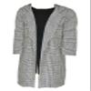 MA ONLINE Childrens 3/4 Sleeve Tartan Check Hounds Tooth Coat Girls Formal Outerwear Fancy Duster Coat 9-10 Years view 1