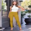 Hybrid & Company Super Comfy Stretch with Full Elastic Waist Pull On Millennium Twill Pant KP44972 Mustard XL view 3